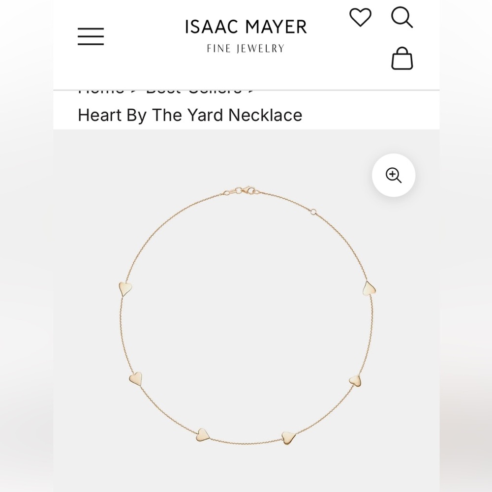 ISAAC MAYER heart by the yard necklace